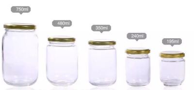 Round pickle jar, bird's nest jar, honey jar, sealed glass preserve jam jar