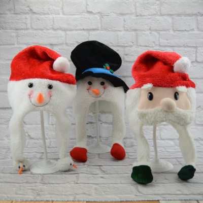 Christmas Lamb Fur Doll Hat Santa Claus Snowman Hat Cute Festive Party Supplies Factory Direct Sales