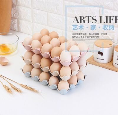 Thickened plastic can stack up to 15 boxes of egg storage refrigerator anti-break egg boxes for duck egg tray boxes