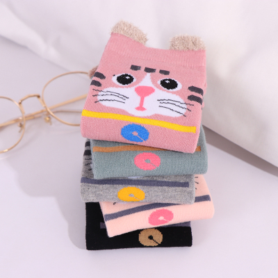 Girls spring and summer new tiger baby stereo ship socks factory direct sales