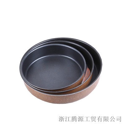 More Sizes Non-Stick round Solid Bottom Pizza Plate Deepening Pizza Baking Pan Cake Baking Mold Oven