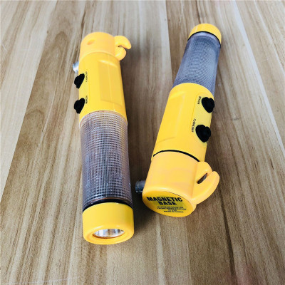 Emergency escape supplies cutting knife warning lights safety hammer flashlight four in one security hammer