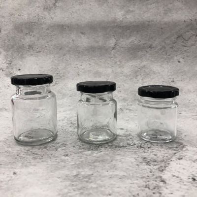 Thin neck glass bottle bird's nest jar jam honey sealed storage tin lid