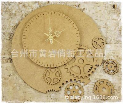 DIY laser cutting wooden gear dial European dial white color hand painted graffiti dial