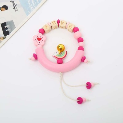 Baby toy Baby wooden toy wooden rattle toy hand bell