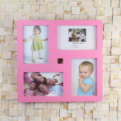 Creative Multiple Frames Wall-Mounted Combo Box Factory Supply Wooden Wall-Mounted Photo Frame Customization Wooden Photo Frame Combo Box Wholesale