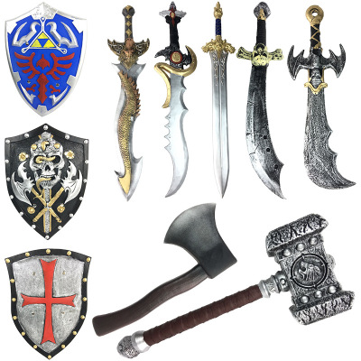 Halloween World of Warcraft Shield Helmet Children's Toy Dagger Sword Simulation Warrior Adult Cos Weapon Weapon