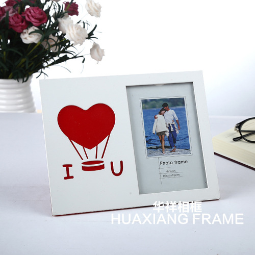 Creative Carved Heart-Shaped Love Photo Frame Korean Photo Frame Wedding Studio Wooden Photo Frame decoration Wholesale Customization