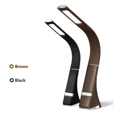 Crossborder special LED eye-protecting desk lamp usb plug for college students reading and learning lamp simulation leather touch desk lamp