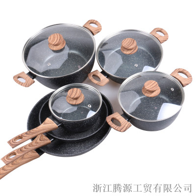 Non-Stick Pan Set Steamer Wok Pot Set Household 6-Piece Kitchen Cooking Pot Set