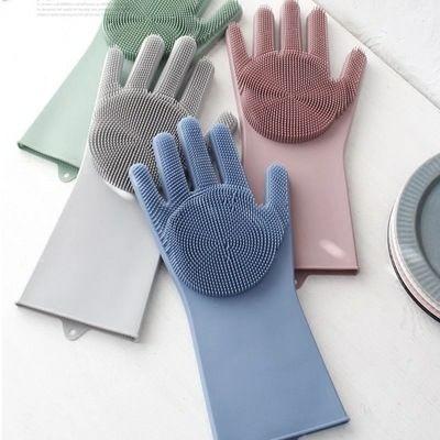 Silicone dishwashing gloves magic Silicone gloves household cleaning gloves kitchen tools gloves gift items
