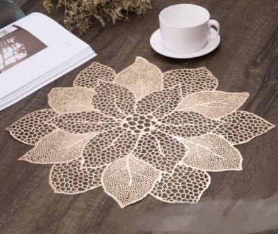 Lotus PVC hot stamping hollow cushion heat insulation non-slip table cushion table cushion decorative