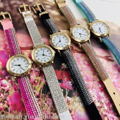 New color diamond ladies Korean velvet fashion decorative watches