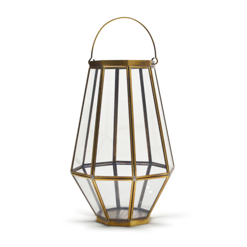 foreign trade exclusive copper octagonal glass lantern greenhouse glass container