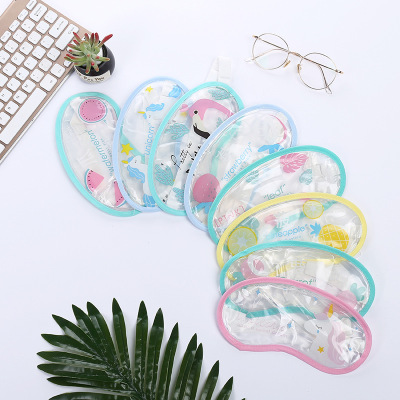 Lovely transparent ice compress eye mask gel sleep block breathable ice pack cartoon sleep pack eye mask