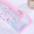 Korean girl heart into oil quicksand PVC transparent pencil bag web celebrity creative sequins large capacity student pencil bag