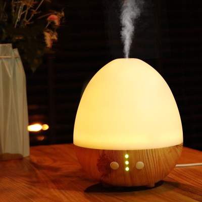 Wholesale egg wood pattern timing incense lamp essential oil aromatherapy machine mini USB atomization humidifier mute