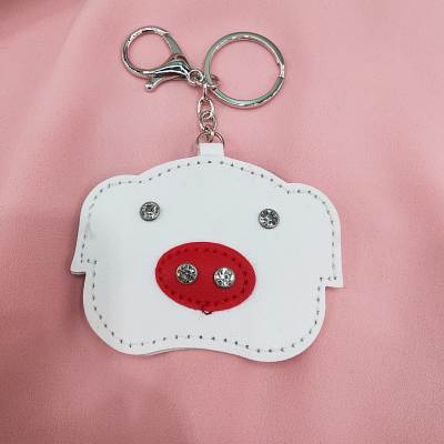 PU pig head creative accessories key chain key accessories car accessories