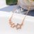 Rose Gold Necklace Korean Style Girl Heart-to-Heart Buckle Artificial Rhinestone Alloy Choker Simple Personality Jewelry