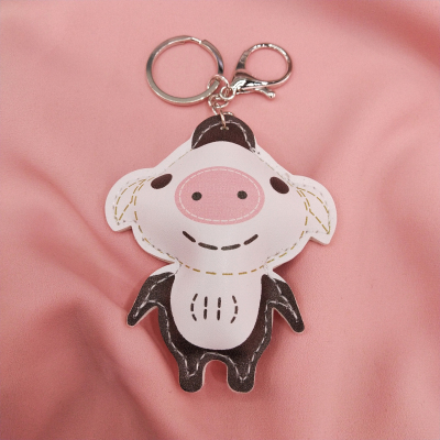 Pu cartoon pig bajie quality male bag key chain decoration decoration craft pendant
