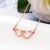 Rose Gold Necklace Korean Style Girl Heart-to-Heart Buckle Artificial Rhinestone Alloy Choker Simple Personality Jewelry