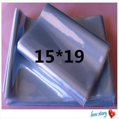PVC Thermal Shrinkage Film 15 * 19cm Laminating Film Blister Bag Plastic Packaging Bag Sealed Bag Factory Direct Sales Products in Stock Free Shipping