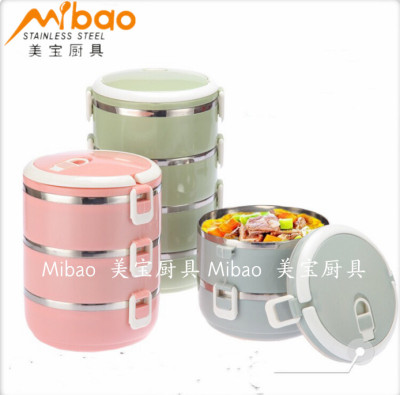 Japanese bento box stainless steel heat preservation creative cartoon multi-layer compartment lunch box fast food box