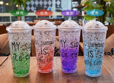 Summer refrigeration AS plastic large letter ice cups