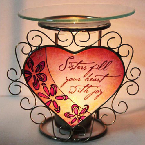 foreign trade exclusive for eight painted glass heart-shaped emotional heart-shaped candle love heart-shaped aromatherapy furnace