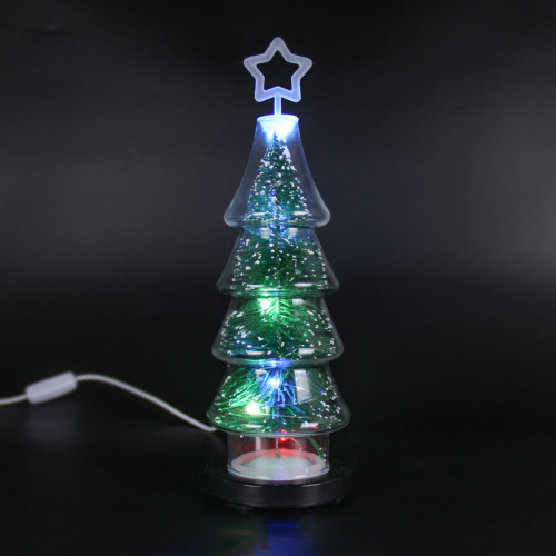 foreign trade exclusive for little creative gifts christmas products usb mini colorful led glass christmas tree line lights