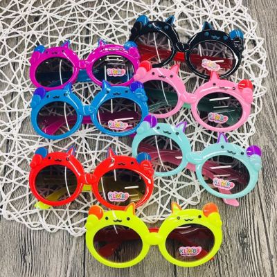 Children's cartoon sunglasses color stock