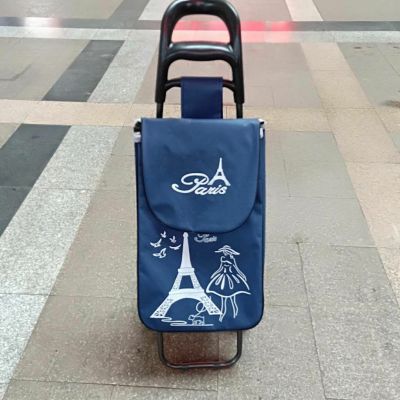 Manufacturer direct sale hand lever shopping bag portable folding household shopping cart shopping cart