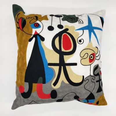 Europe and Americ personality Picasso style pillow wool embroidered abstract pattern sofa pillow cushion cover wholesale