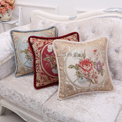 New classical jacquard cushion fashion office cushion car cushion cover sofa back pillow pillow wholesale
