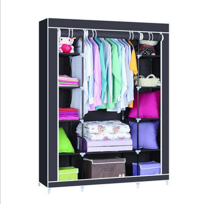 Simple cloth wardrobe non-woven folding steel tube wardrobe multi-functional combination cabinet foreign trade factory wardrobe