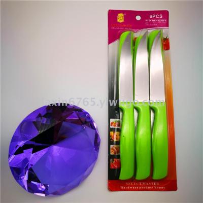 6 PCS steak knife, stainless steel fruit knife set, 6 PCS kitchen knife set