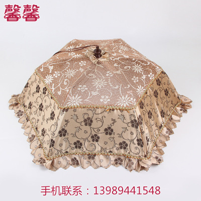 New food cover large screen cloth printed on the surface of natural gold lace thick frame number of senior fabric wholesale