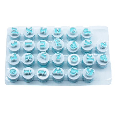 26 Uppercase and Lowercase Letters and Numbers Spring Cookie Cutter Fondant Chocolate Decorative Printing Baking Mold