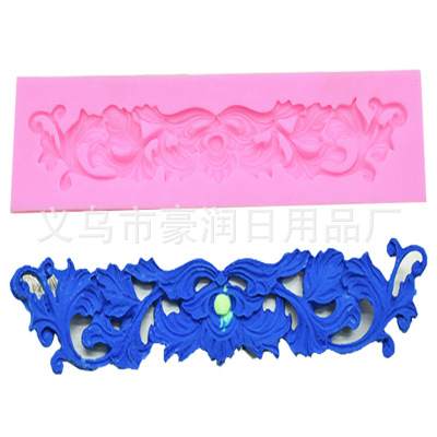DIY baked lace, lace, silicone turn sugar cake mold chocolate printing mold