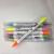 Double head double color fluorescent pen color pen fluorescent marker 6 pieces PVC bag