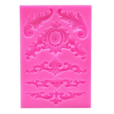European-Style Retro Lace Pattern Silicone Mold Relief Modeling Flip Mold Cake Decorations Mold DIY Baking