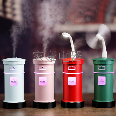 The New post box humidifier multi - functional three in oil aromatherapy machine office desktop humidifier