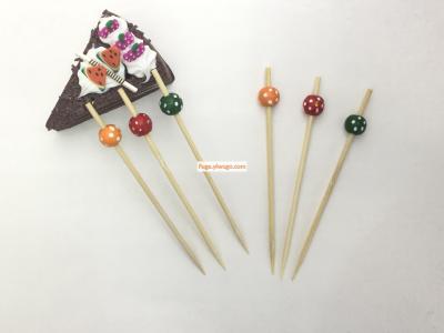 Wooden toothpick round penalty stick party plug-in cake fruit insert party supplies 12pcs
