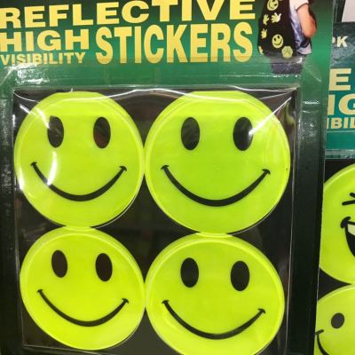 Smiling face stick move student backpack express reflective stick bicycle dead flying bike backpack stick warning becomes