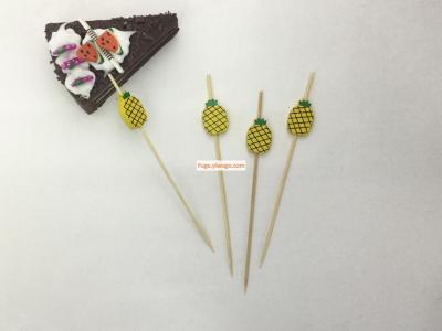 Wooden toothpick, pineapple pick, party plug-in cake, fruit insert, party supplies 12pcs