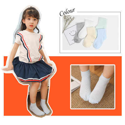 Children socks baby socks tube cotton socks children socks breathable mesh thin breathable children socks wholesale