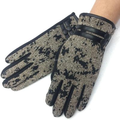 Glove manufacturers direct sale of new men's woolen gloves autumn and winter warm fleece non-slip touch screen gloves