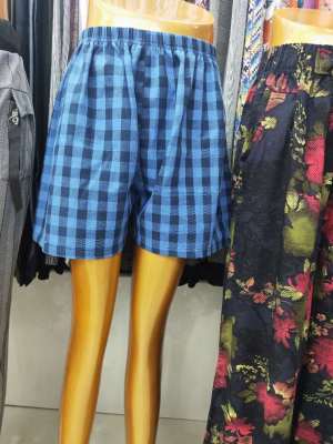 Factory leggings processing OEM trade plaid shorts men and women's shorts lovers pure cotton shorts South Korea