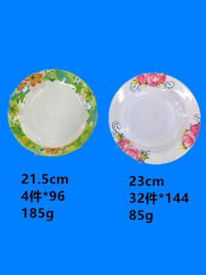 Melamine tableware Melamine plate Melamine decal plate imitation ceramic plate large quantity of tail stock low price treatment