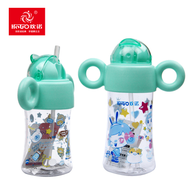 Children's drinking cup learning cup 350ML plastic portable clamshell mouth children's drinking cup